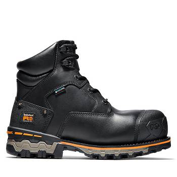 Timberland Férfi PRO Boondock 6" Comp Toe Vízálló Bakancs Fekete